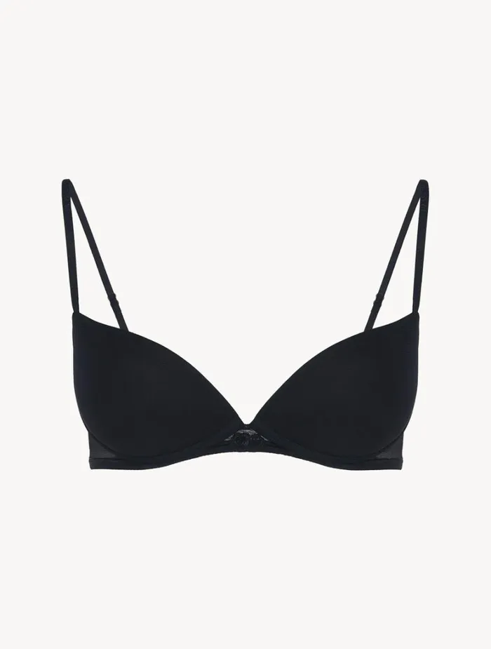 La Perla Luxury Stretch Tulle PushUp Bra In Black Women Padded