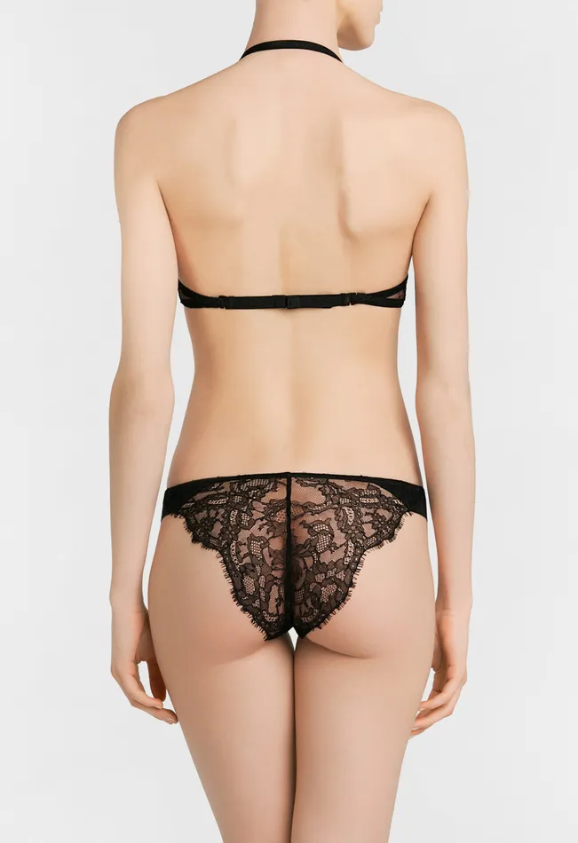 La Perla Luxury TShirt Multiway Bra In Black With Lace Women Padded