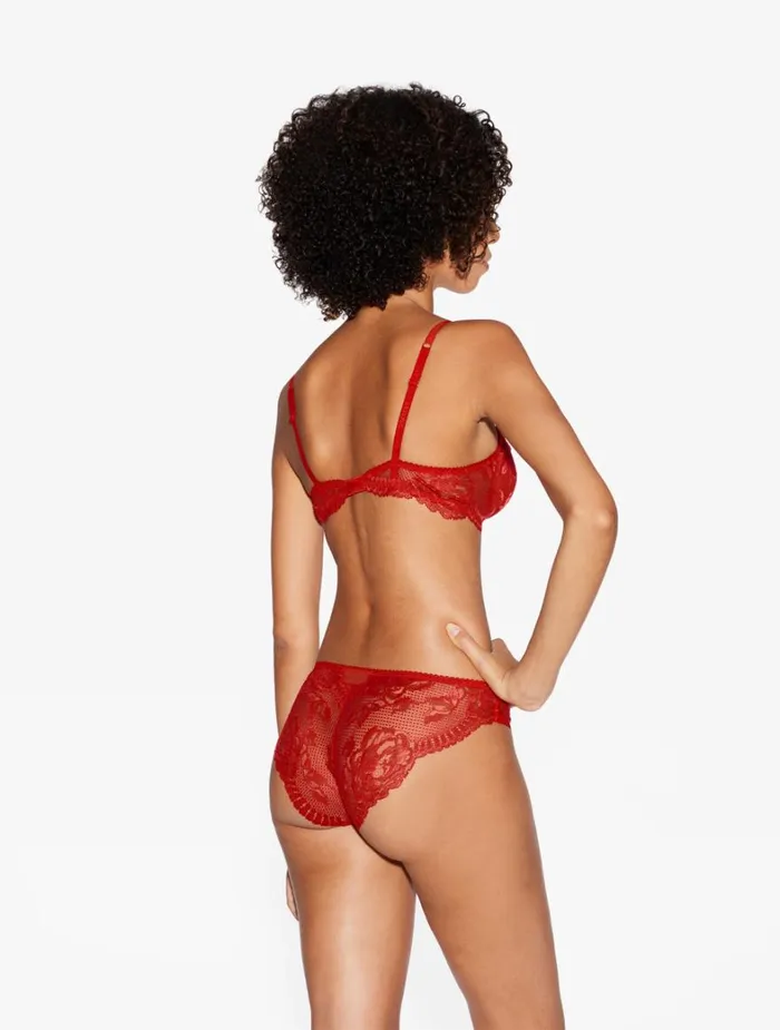 La Perla Red Lace Balconette Bra Women Balconette