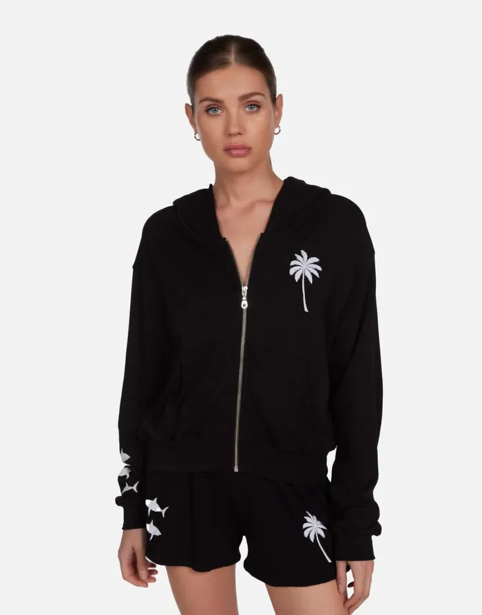 Lachelle Tropical Shark Black Women Lauren Moshi Hoodies