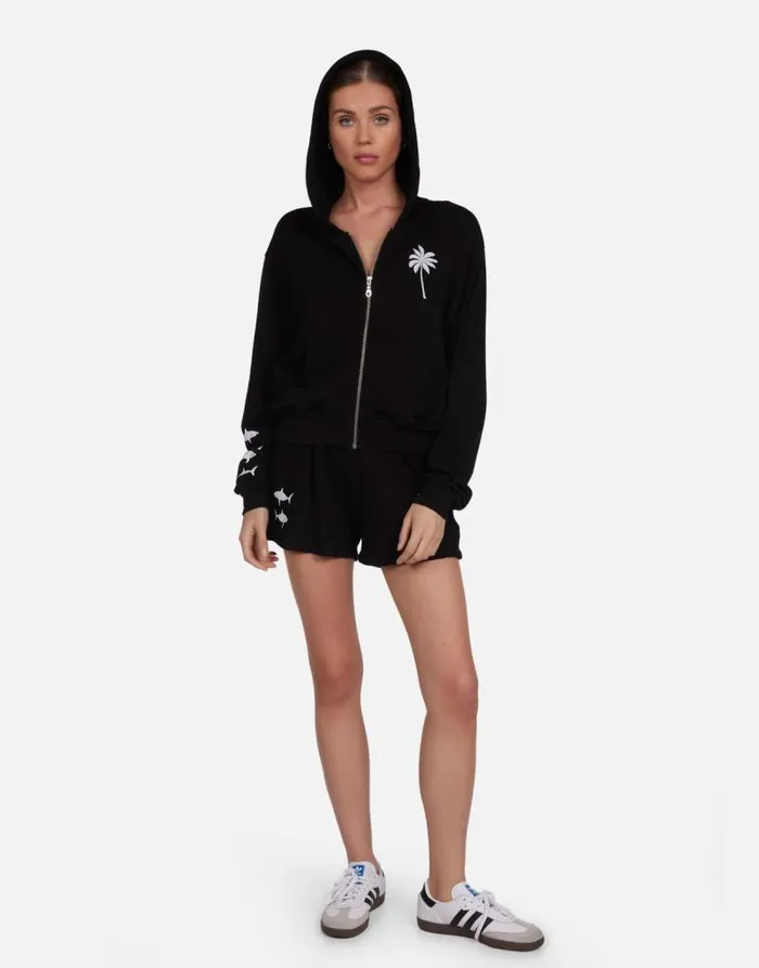 Lachelle Tropical Shark Black Women Lauren Moshi Hoodies