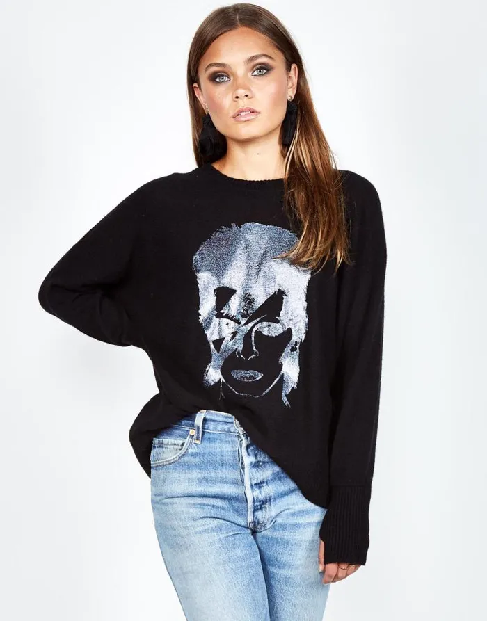 Ladona Glitter Bowie Black Women Lauren Moshi Sweaters and Knits