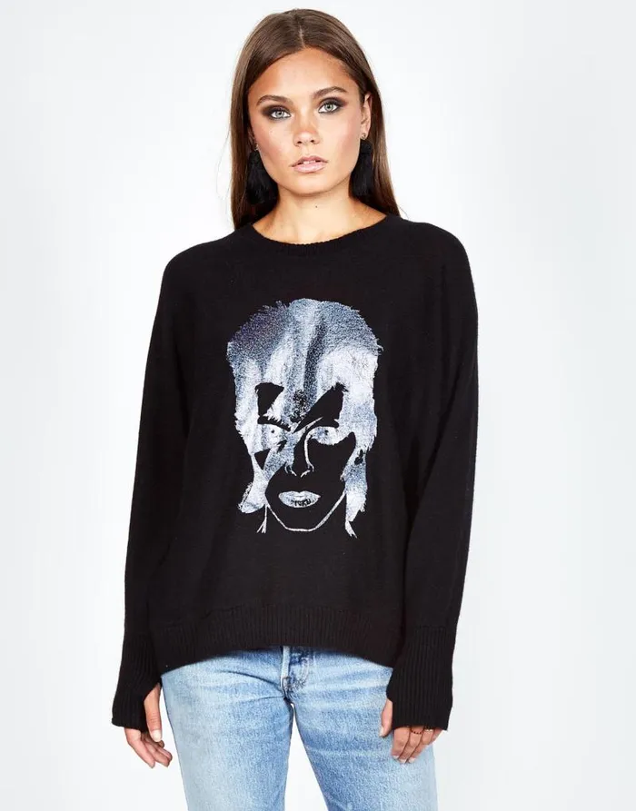 Ladona Glitter Bowie Black Women Lauren Moshi Sweaters and Knits