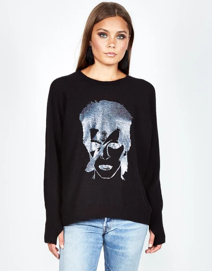 Ladona Glitter Bowie Black Women Lauren Moshi Sweaters and Knits