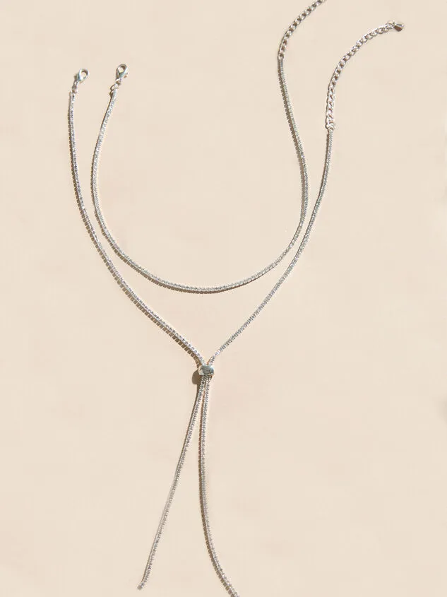 Layered Silver Rhinestone Lariat Necklace Silver Women Altar039d State Necklaces Layered Silver Rhinestone Lariat Necklace Silver Women Altar039d State Necklaces