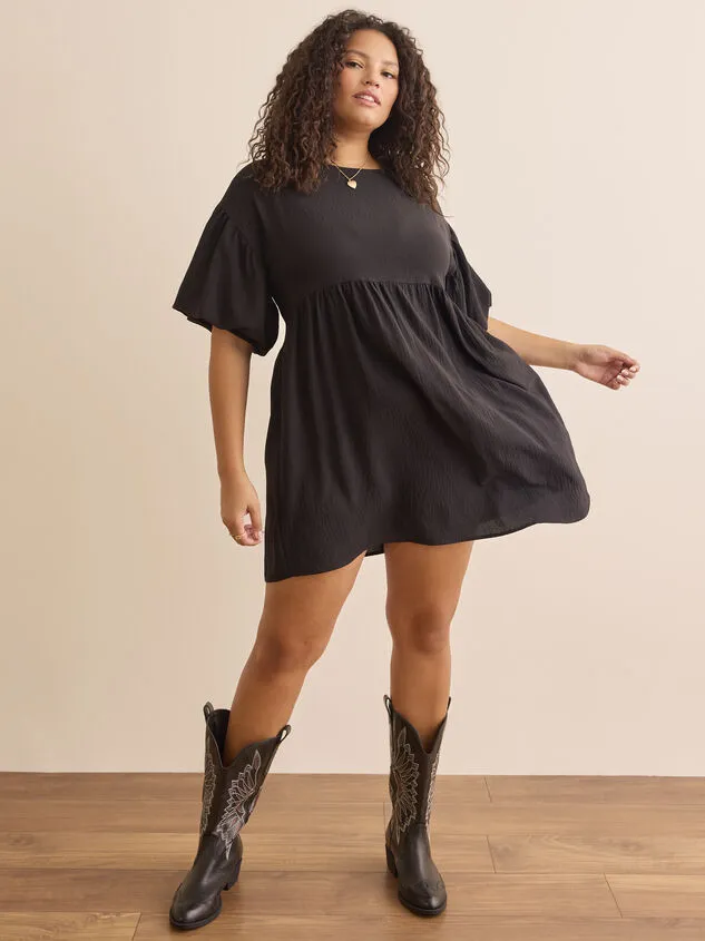 Leah Puff Sleeve Mini Dress Black Women Altar039d State Dresses