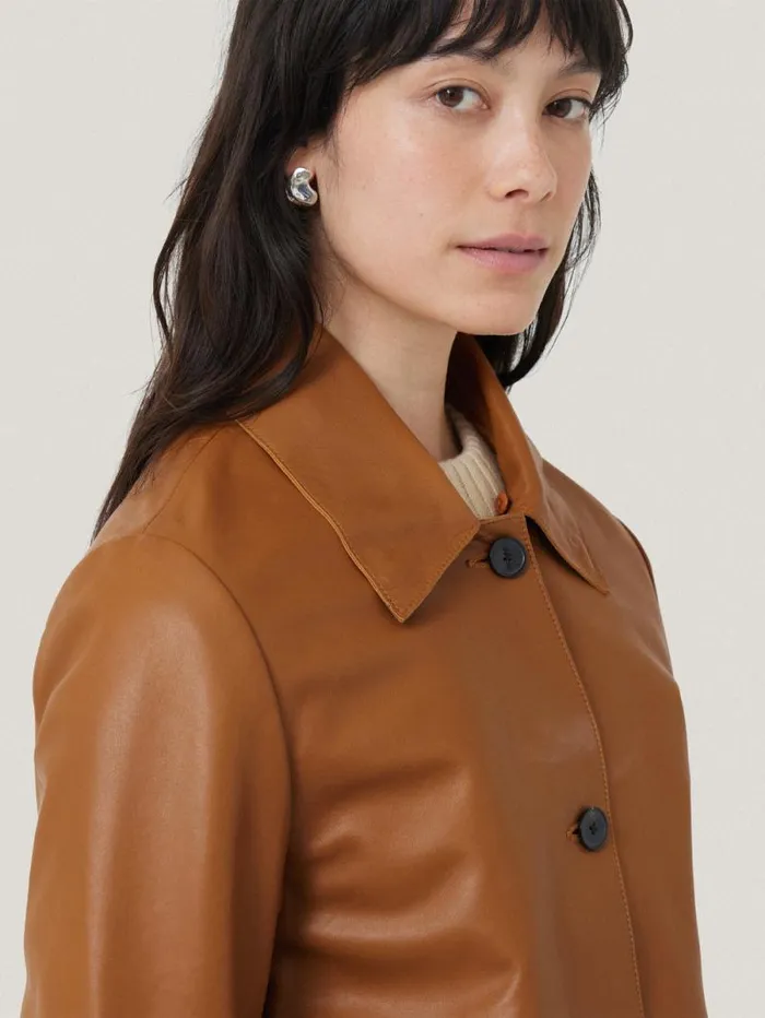 Leather Cropped Jacket Ginger Women Jigsaw Leather