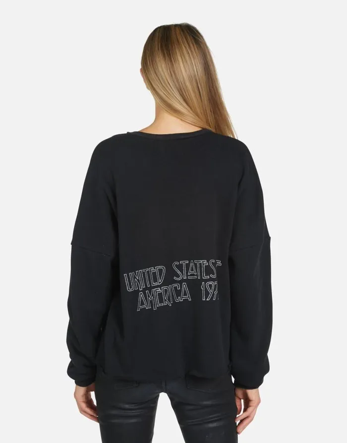 Lee Led Zeppelin Outline Black Women Lauren Moshi Long Sleeve