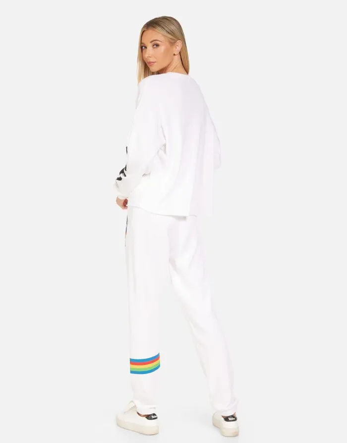Lee Rainbow Peace Skull Milk Women Lauren Moshi Long Sleeve