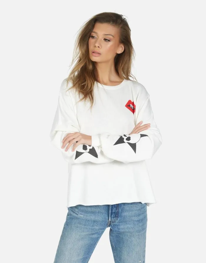 Lee Skull Lip Milk Women Lauren Moshi Long Sleeve