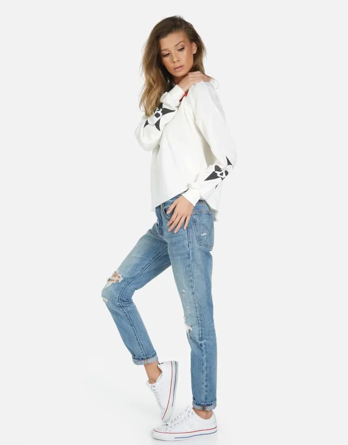 Lee Skull Lip Milk Women Lauren Moshi Long Sleeve
