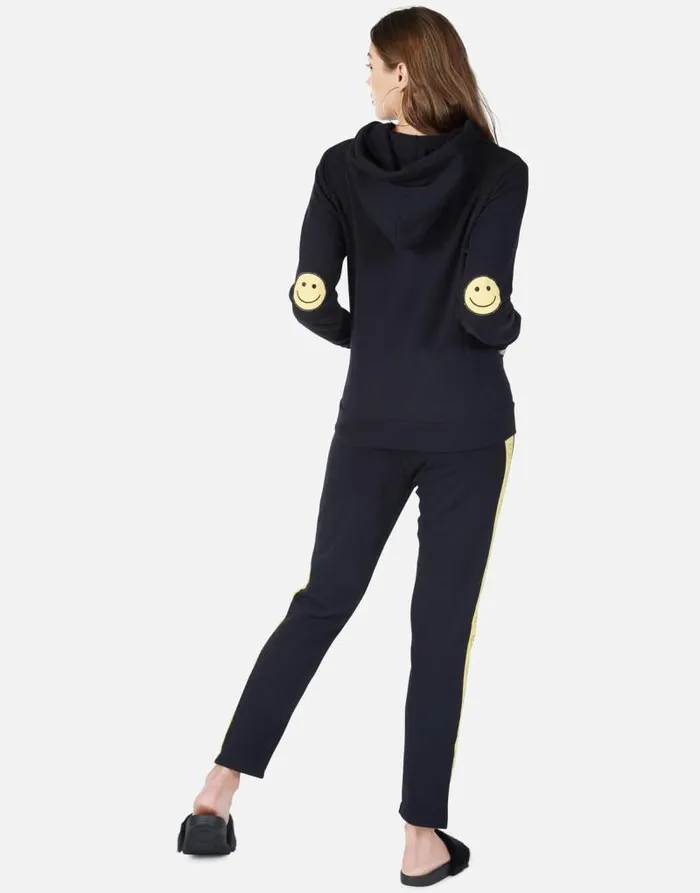 Lennox Happy Smiley Black Women Lauren Moshi Hoodies