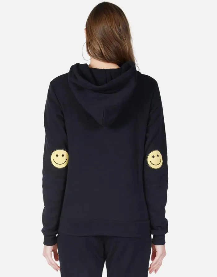 Lennox Happy Smiley Black Women Lauren Moshi Hoodies