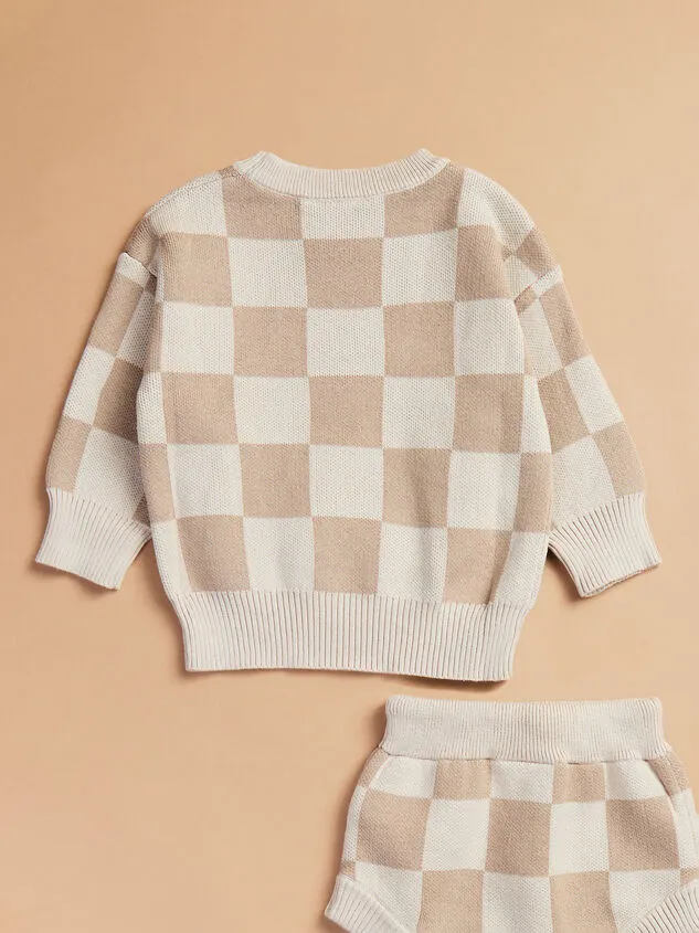 Leo Checkered Sweater Taupe BoyGender Neutral Altar039d State Playwear Leo Checkered Sweater Taupe BoyGender Neutral Altar039d State Playwear