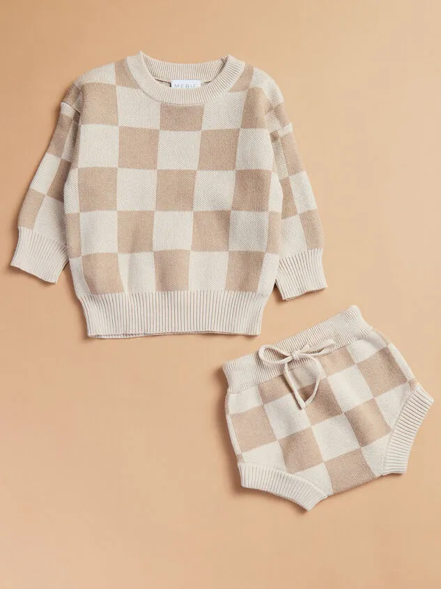 Leo Checkered Sweater Taupe BoyGender Neutral Altar039d State Playwear Leo Checkered Sweater Taupe BoyGender Neutral Altar039d State Playwear