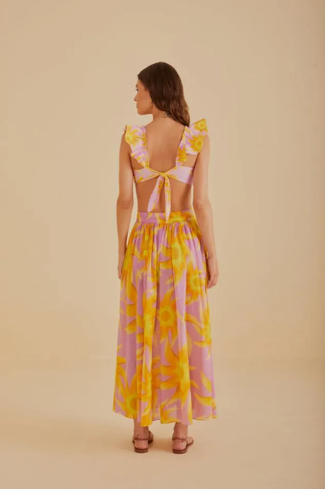 Light Pink Sunny Side Maxi Skirt Women FARM Rio Skirts