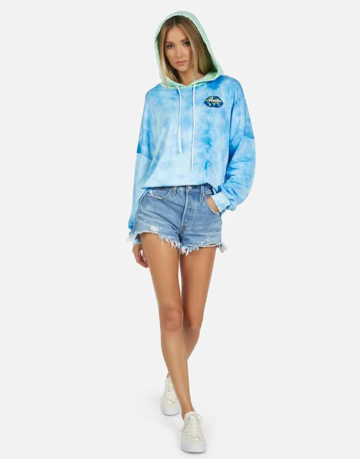 Lila World Peace Lips Blue Clouds Neon Women Lauren Moshi Hoodies