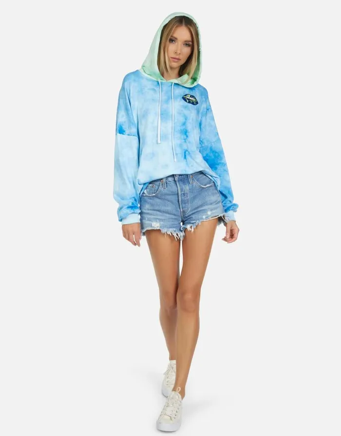 Lila World Peace Lips Blue Clouds Neon Women Lauren Moshi Hoodies