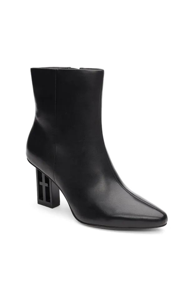 Liverpool Los Angeles Boots CLAREMONT ICON HEEL SIDE ZIP BOOTIE Black 8211 Womens