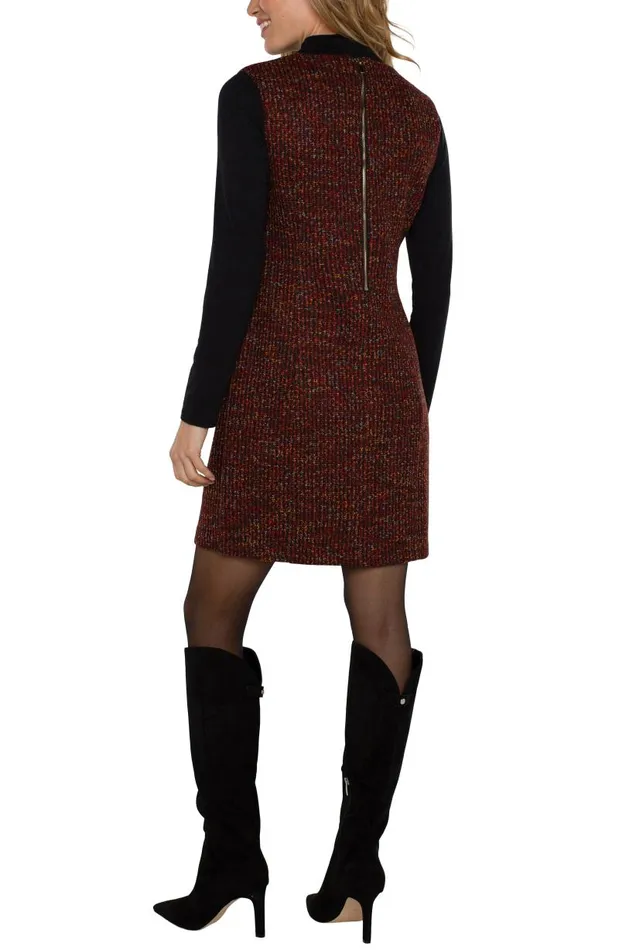 Liverpool Los Angeles Dresses SLEEVELESS SHIFT DRESS Bordeaux Multi 8211 Womens