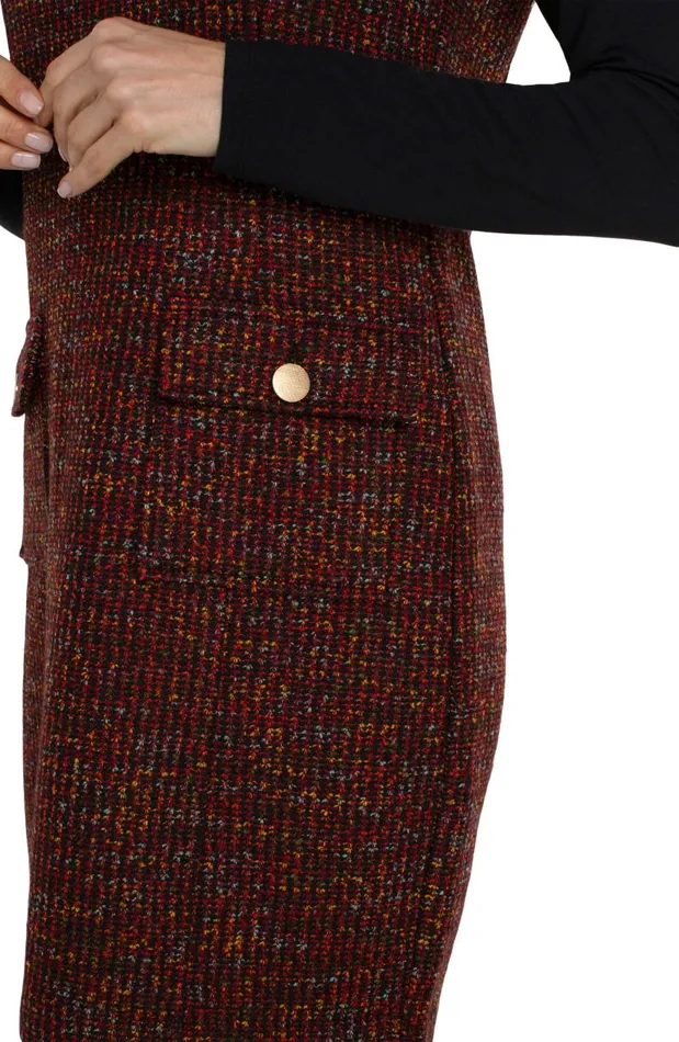 Liverpool Los Angeles Dresses SLEEVELESS SHIFT DRESS Bordeaux Multi 8211 Womens