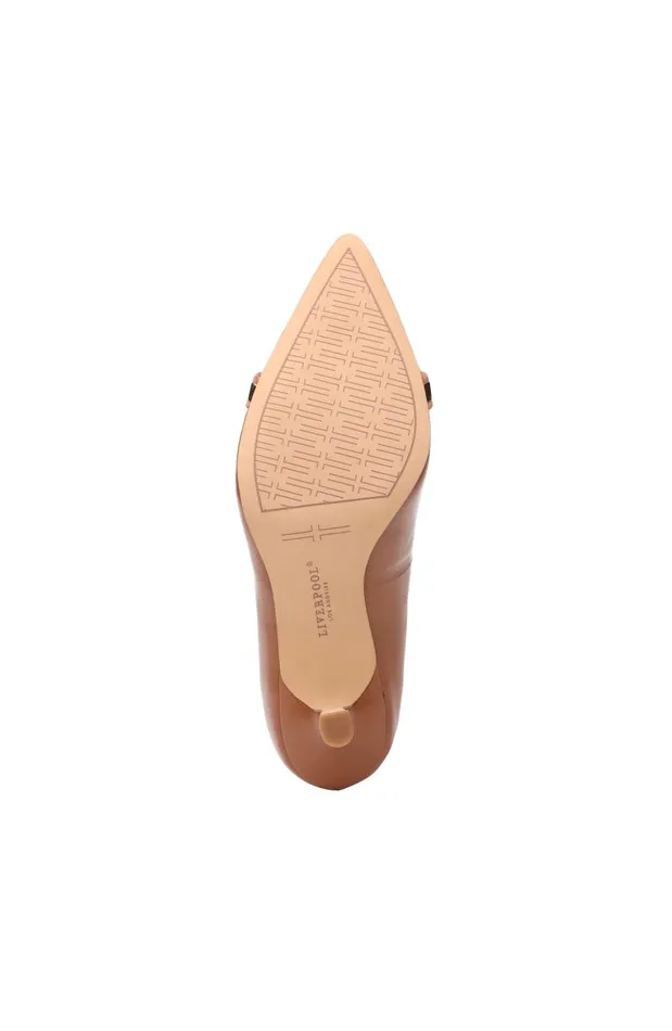 Liverpool Los Angeles Heels BELAIR PUMP WITH EMBOSSED CROC Luggage 8211 Womens
