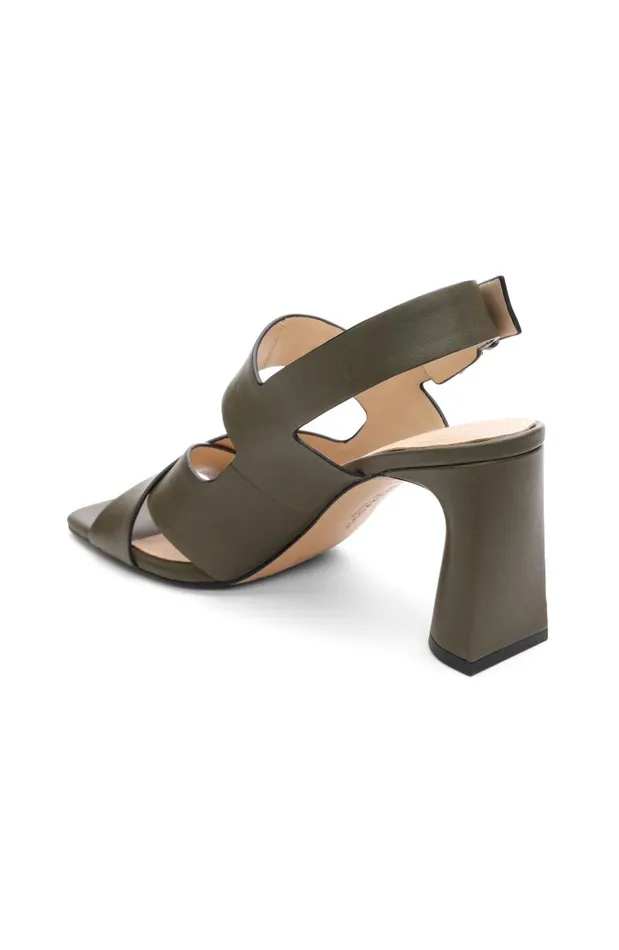 Liverpool Los Angeles Heels PARAMOUNT CROSS STRAP HEEL Olive 8211 Womens