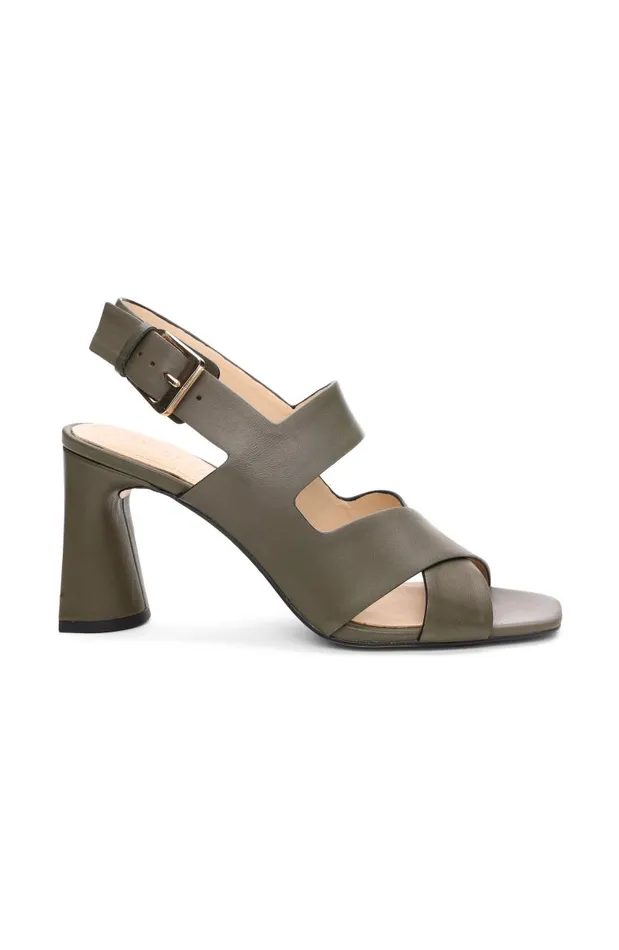 Liverpool Los Angeles Heels PARAMOUNT CROSS STRAP HEEL Olive 8211 Womens