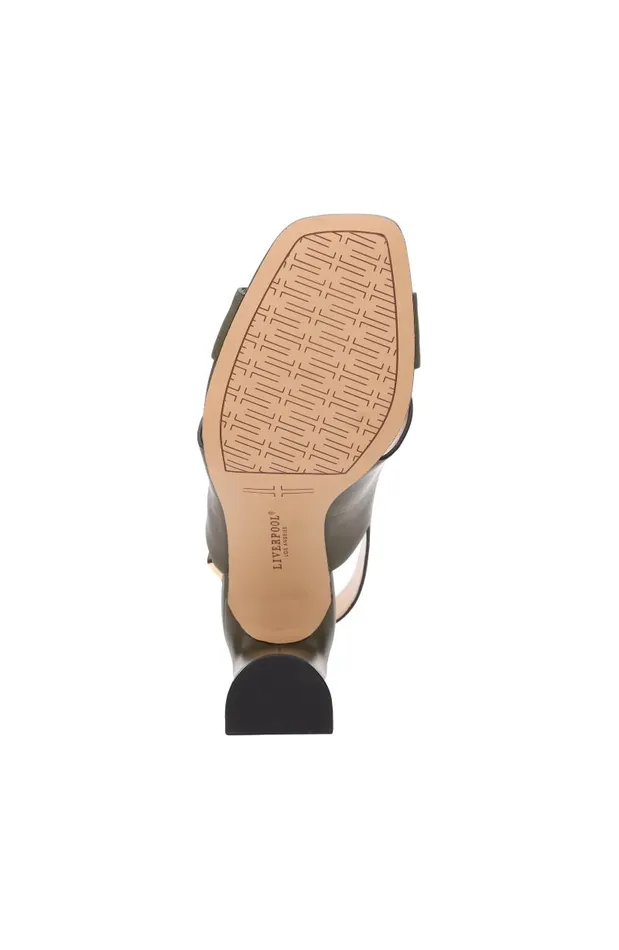 Liverpool Los Angeles Heels PARAMOUNT CROSS STRAP HEEL Olive 8211 Womens