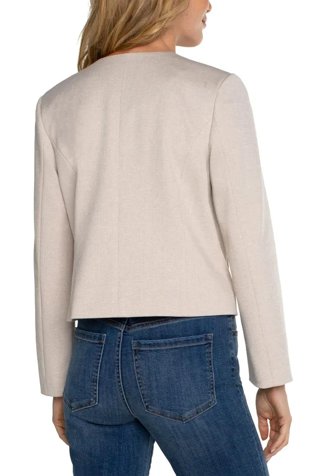 Liverpool Los Angeles Jackets BOXY CROPPED JACKET Stone Tan 8211 Womens