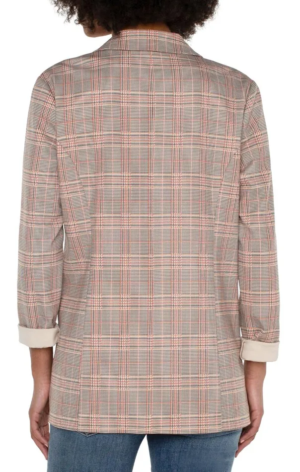 Liverpool Los Angeles Jackets BOYFRIEND BLAZER Lava Flow Glen Plaid 8211 Womens