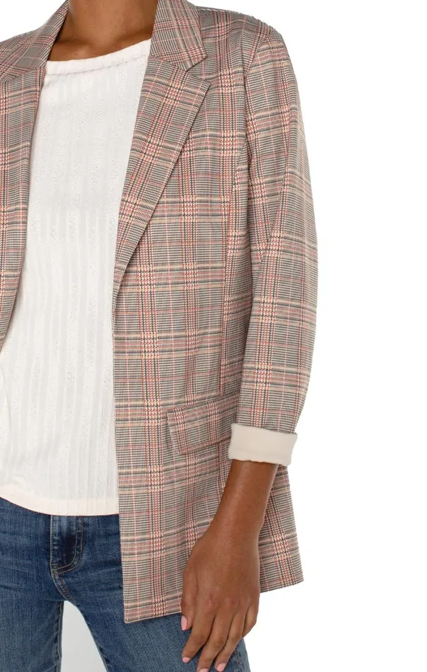 Liverpool Los Angeles Jackets BOYFRIEND BLAZER Lava Flow Glen Plaid 8211 Womens