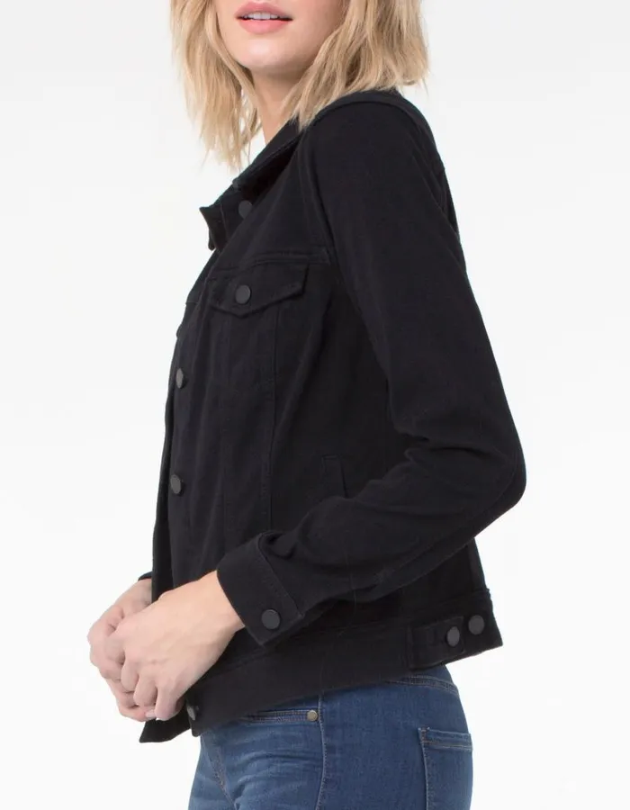 Liverpool Los Angeles Jackets DENIM JACKET POWERFLEX Black Rinse 8211 Womens