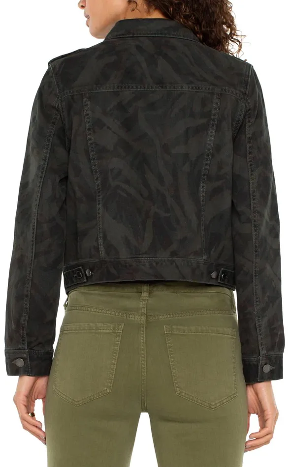 Liverpool Los Angeles Jackets MILITARY CROP JACKET Abstract Camo 8211 Womens