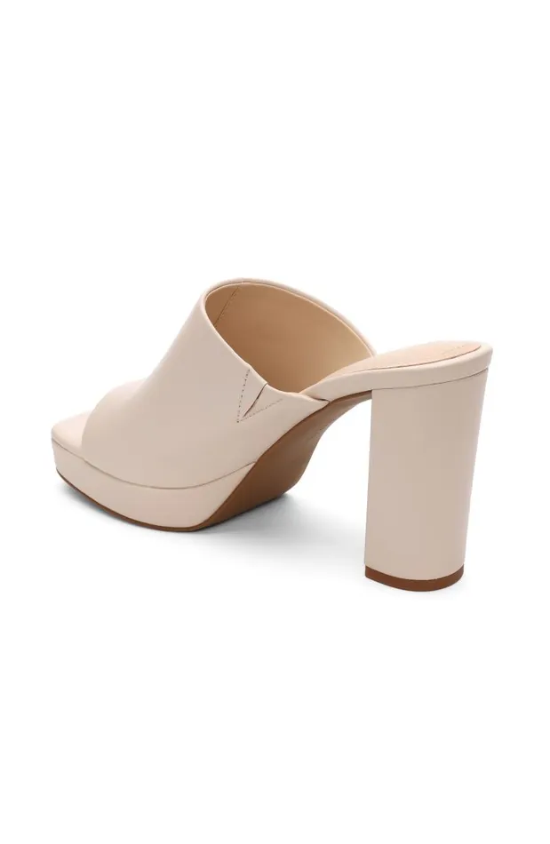 Liverpool Los Angeles Mules CARSON HIGH BLOCK HEEL MULE Ecru 8211 Womens