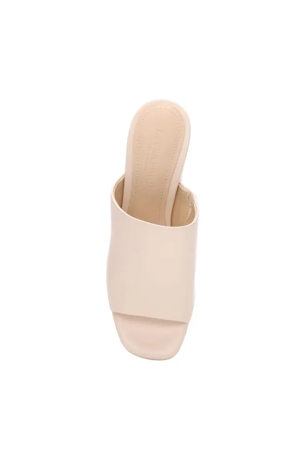 Liverpool Los Angeles Mules CARSON HIGH BLOCK HEEL MULE Ecru 8211 Womens