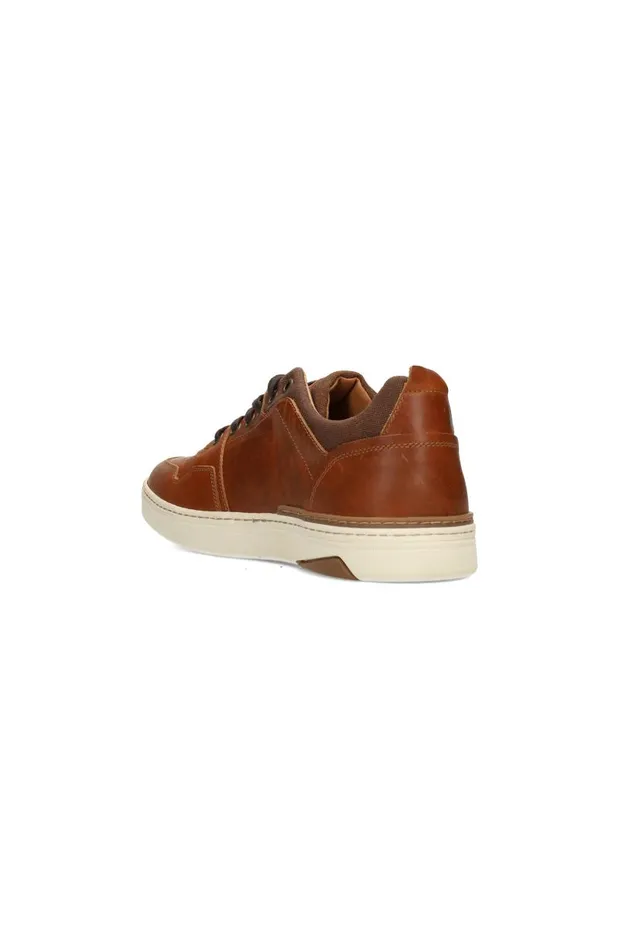 Liverpool Los Angeles Sneakers LAUNCH TEXTURED LEATHER SNEAKER Cognac 8211 Mens
