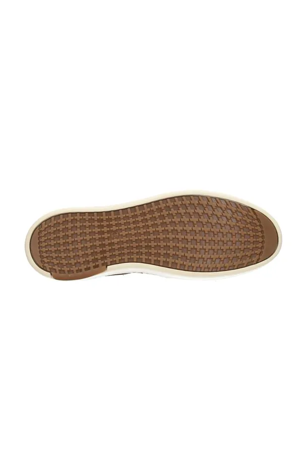 Liverpool Los Angeles Sneakers LAUNCH TEXTURED LEATHER SNEAKER Cognac 8211 Mens