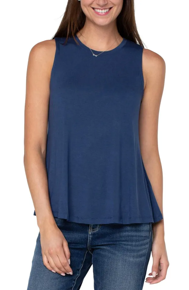 Liverpool Los Angeles Tees SLEEVELESS SCOOP NECK TANK Night Sky Blue 8211 Womens
