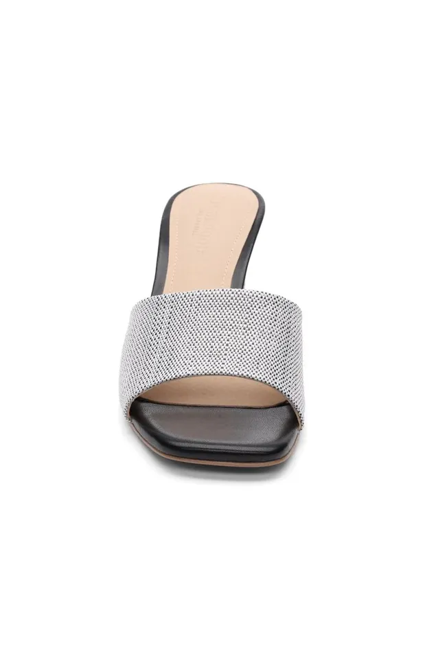 Liverpool Los Angeles Wedges and Espadrilles FLOWERS WEDGE MULE White Black 8211 Womens