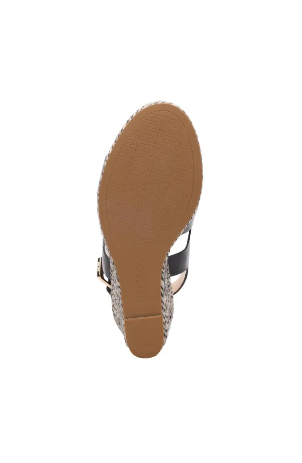 Liverpool Los Angeles Wedges and Espadrilles HILLS ANKLE STRAP PLATFORM WEDGE Black 8211 Womens