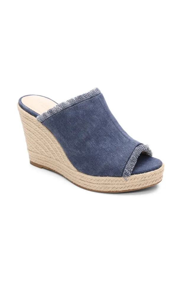 Liverpool Los Angeles Wedges and Espadrilles HOLLYWOOD FRAY EDGE ESPADRILLE Indigo 8211 Womens