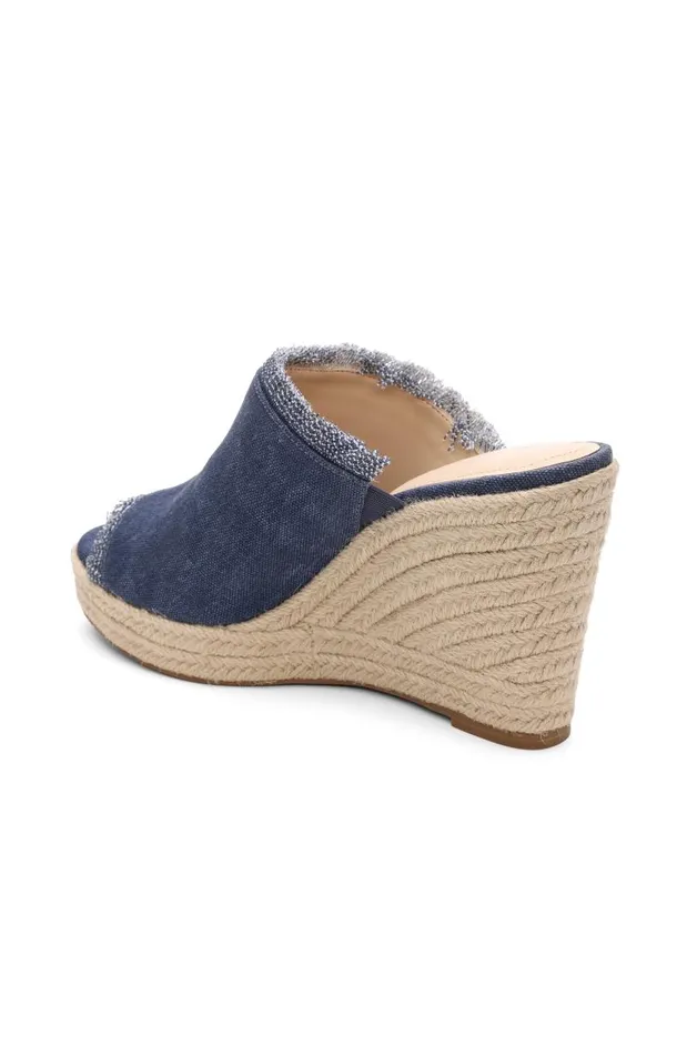 Liverpool Los Angeles Wedges and Espadrilles HOLLYWOOD FRAY EDGE ESPADRILLE Indigo 8211 Womens