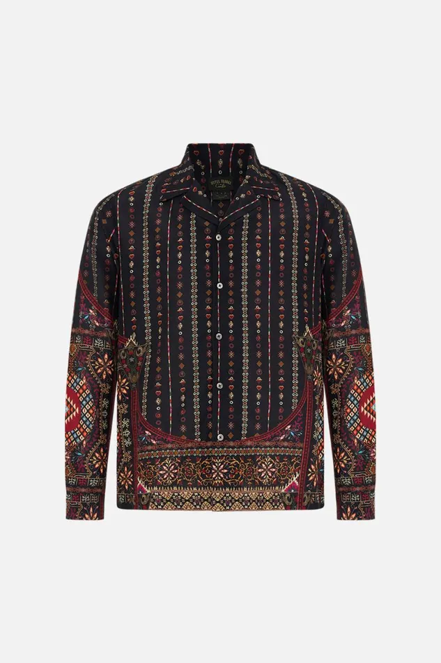 LONG SLEEVE CAMP COLLARED SHIRT THE WANDERING ONES The Wandering Ones Mens Camilla Shirts
