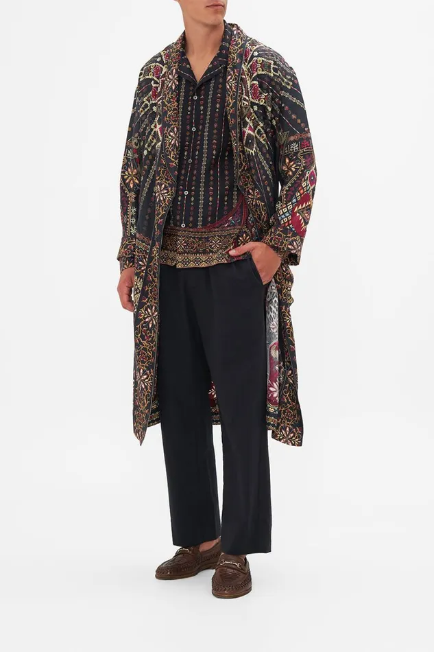 LONG SLEEVE CAMP COLLARED SHIRT THE WANDERING ONES The Wandering Ones Mens Camilla Shirts