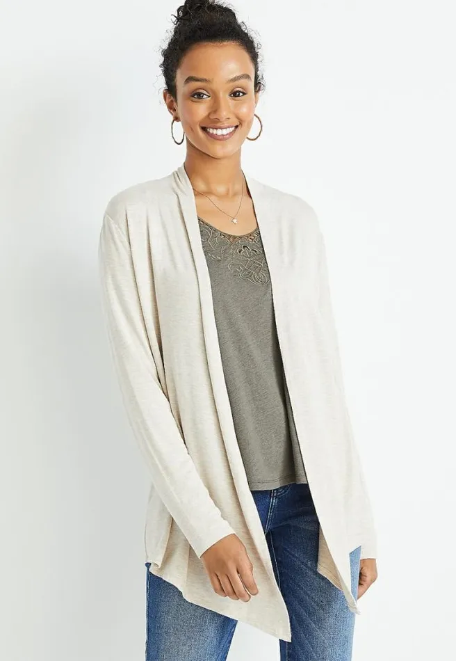 Long Sleeve Open Front Cardigan Women Maurices Tops