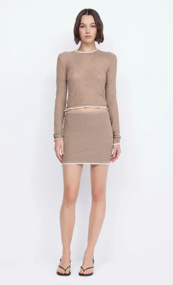 Long Sleeve Shop Bec Bridge Naelle Crew Neck Knit Top Taupe