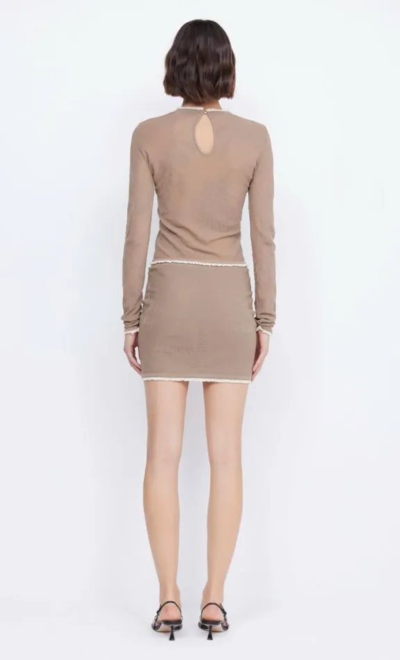 Long Sleeve Shop Bec Bridge Naelle Crew Neck Knit Top Taupe
