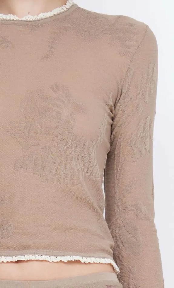 Long Sleeve Shop Bec Bridge Naelle Crew Neck Knit Top Taupe