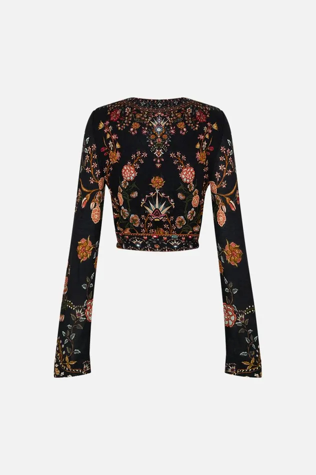 LONG SLEEVE WRAP TOP LOOM TO TOMB Loom To Tomb Womens Camilla Knitwear